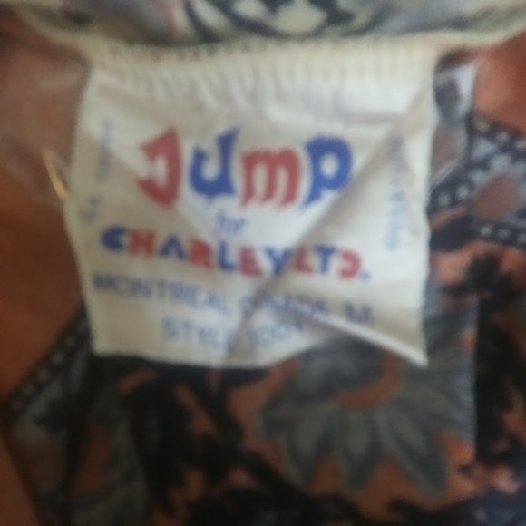 Vintage 1960's Jump for Charley Floral Satin Blouse - Picture 5 of 5